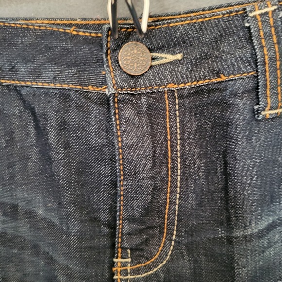 NWOT Baccini Women's Maxi Denim Skirt Sz 6 Dark Wash Embroidered Pockets Modest - Picture 4 of 10